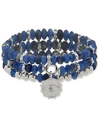 Anne Klein Metal-tone 3-Pc. Set Colored Beaded Stretch Bracelet