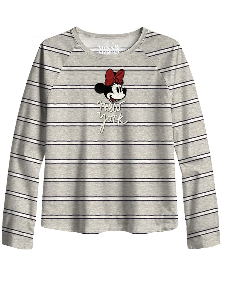 Disney Big Girls Minnie New York Long Sleeve T-Shirt