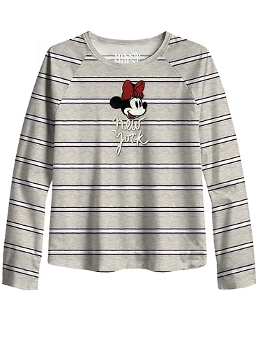 Disney Big Girls Minnie New York Long Sleeve T-Shirt