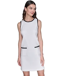 Karl Lagerfeld Paris Women's Sleeveless Tweed Shift Dress