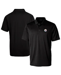 Cutter & Buck Men's Black Pittsburgh Steelers Prospect Textured Stretch Polo Shirt