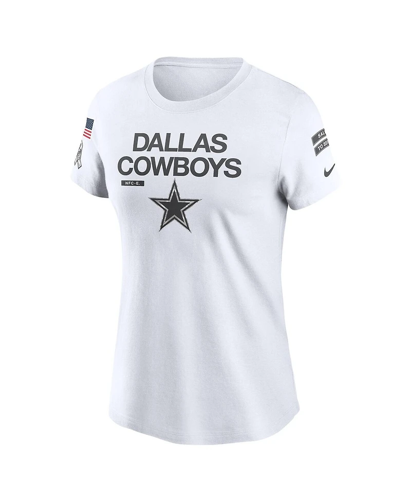 Nike Women's White Dallas Cowboys 2024 Salute to Service Legend Performance T-Shirt