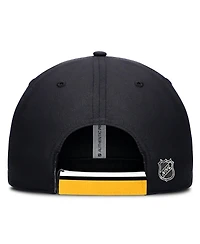 Fanatics Men's Black/Gold Pittsburgh Penguins Authentic Pro Ripstop Adjustable Hat