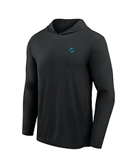 Fanatics Men's Gray Miami Dolphins Front Office Power Mono Long Sleeve Hoodie T-Shirt