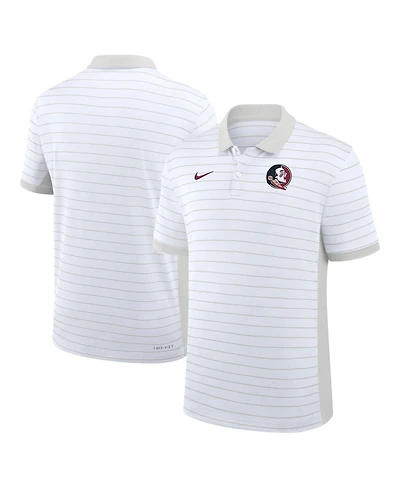 Nike Men's White Florida State Seminoles 2025 Early Season Coaches Sideline Victory Stripe Performance Polo Shirt