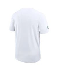 Nike Men's White New York Jets Sideline Uv Performance Coach Shirt