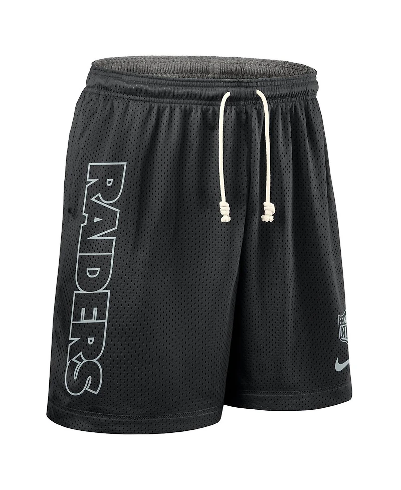 Nike Men's Black Las Vegas Raiders Sideline Reversible Performance Shorts
