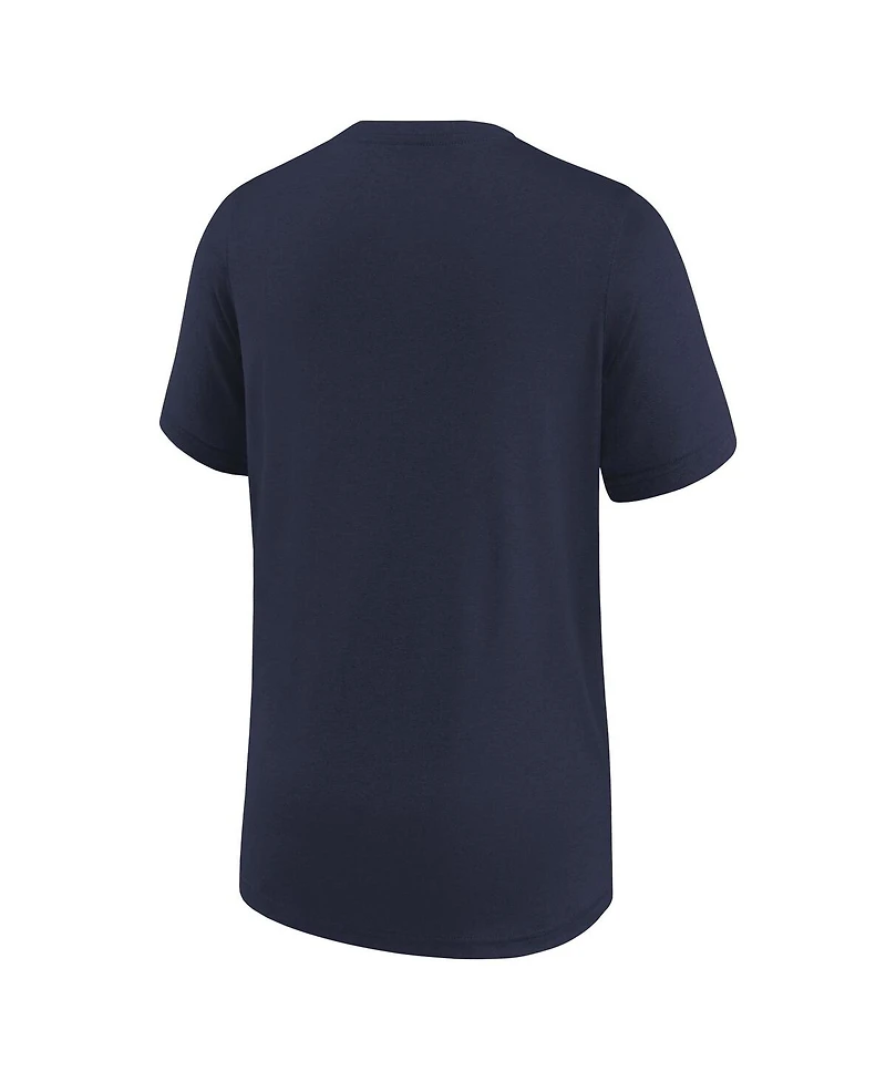 Nike Big Boys and Girls Navy Denver Broncos Icon Legend T-Shirt