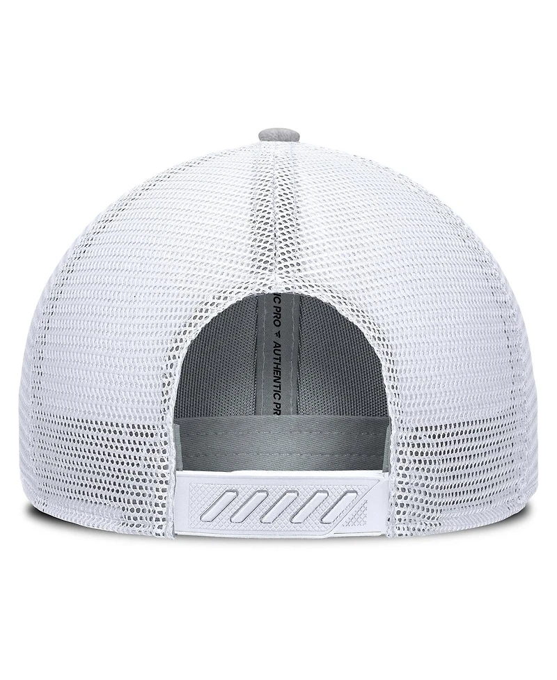 Fanatics Men's Gray/White Utah Mammoth Utah Badge Trucker Adjustable Hat