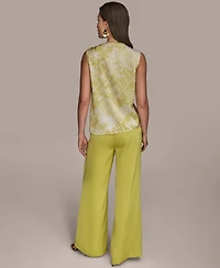 Donna Karan New York Petite Shoulder-Button Sleeveless Top