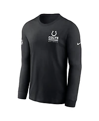 Nike Men's Black Indianapolis Colts Sideline Performance Long Sleeve T-Shirt