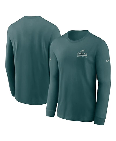Nike Men's Midnight Green Philadelphia Eagles Sideline Performance Long Sleeve T-Shirt