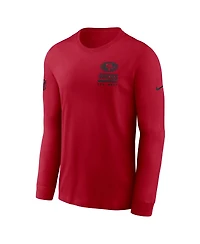 Nike Men's Scarlet San Francisco 49ers Sideline Performance Long Sleeve T-Shirt