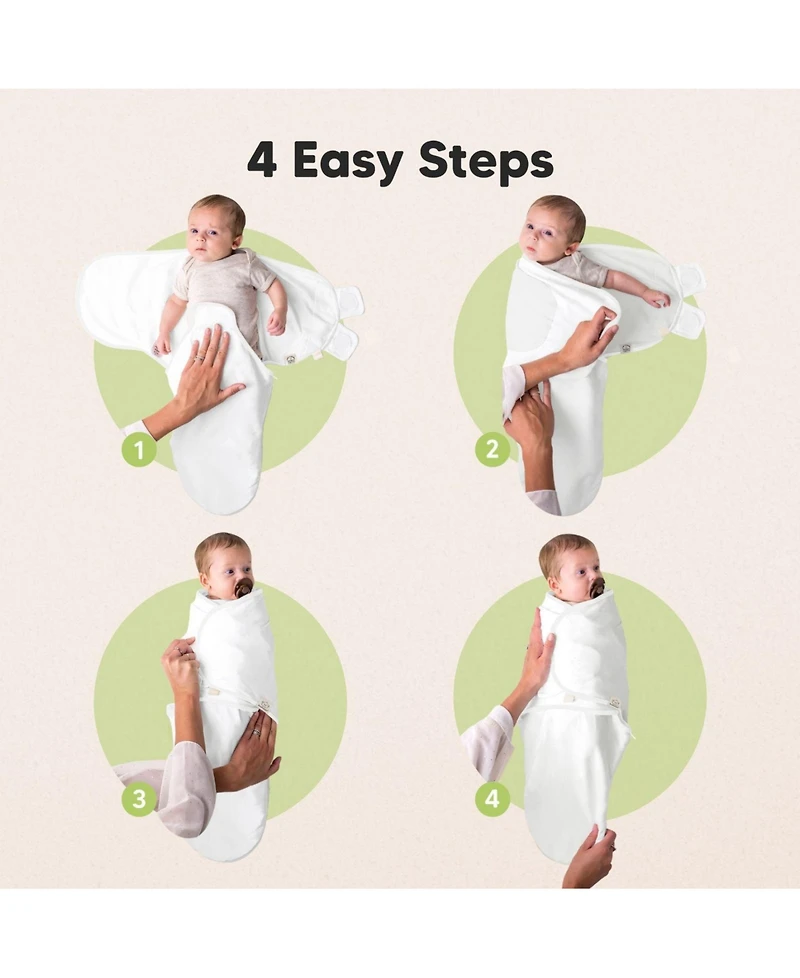 KeaBabies 3pk Soothe Zippy Baby Swaddles 0-6 Months, Newborn Sleep Sacks, Zipper Swaddle, Wearable Swaddle Blanket