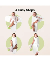 KeaBabies 3pk Soothe Zippy Baby Swaddles 0-6 Months, Newborn Sleep Sacks, Zipper Swaddle, Wearable Swaddle Blanket