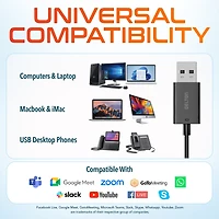 Delton 10E Usb A Wired Computer Headset with Microphone, 8ft Cord (DWH10E)