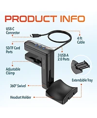 Delton HS7 Headset Holder and Usb Charging Stand