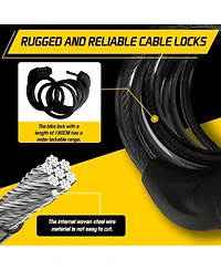 Bike Lock Cable, 6ft Basic Combination Lock