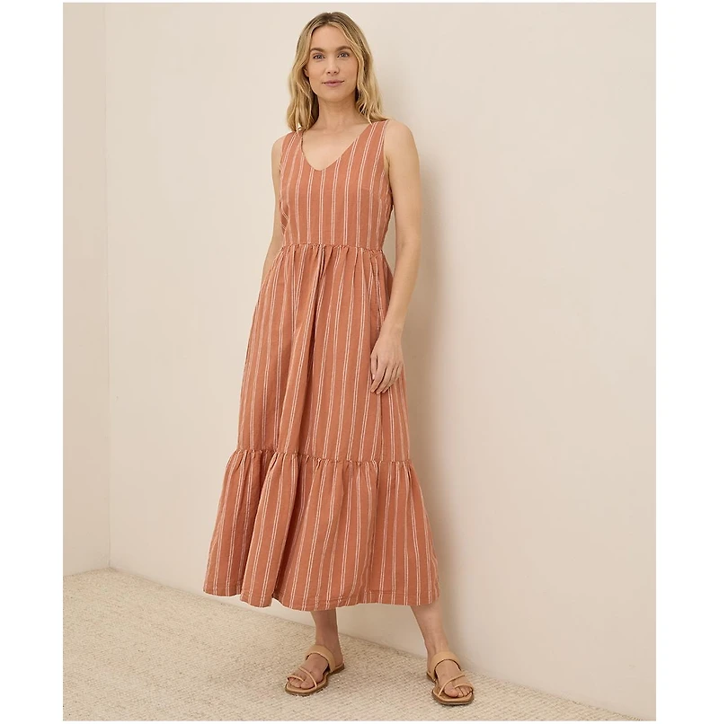 Pact Women's Organic Cotton Canopy Linen Blend Easy Tank Dress