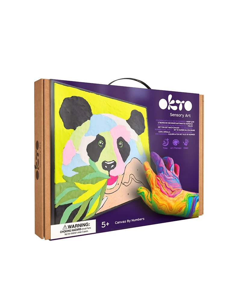 Okto Air-Dry Clay by Numbers – Panda (11.4 x 11.4 in)