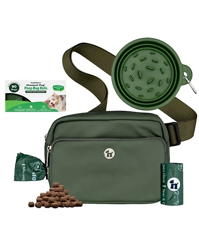Walk Star Kit: 3-in-1 Dog Bag & Bowl plus Matching 90 Refill Poop Bags