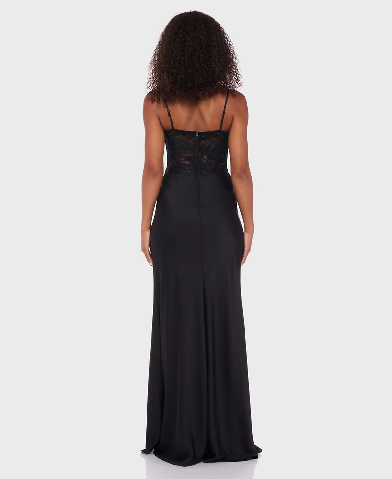Alex & Sophia Juniors' Sweetheart Sleeveless Long Dress