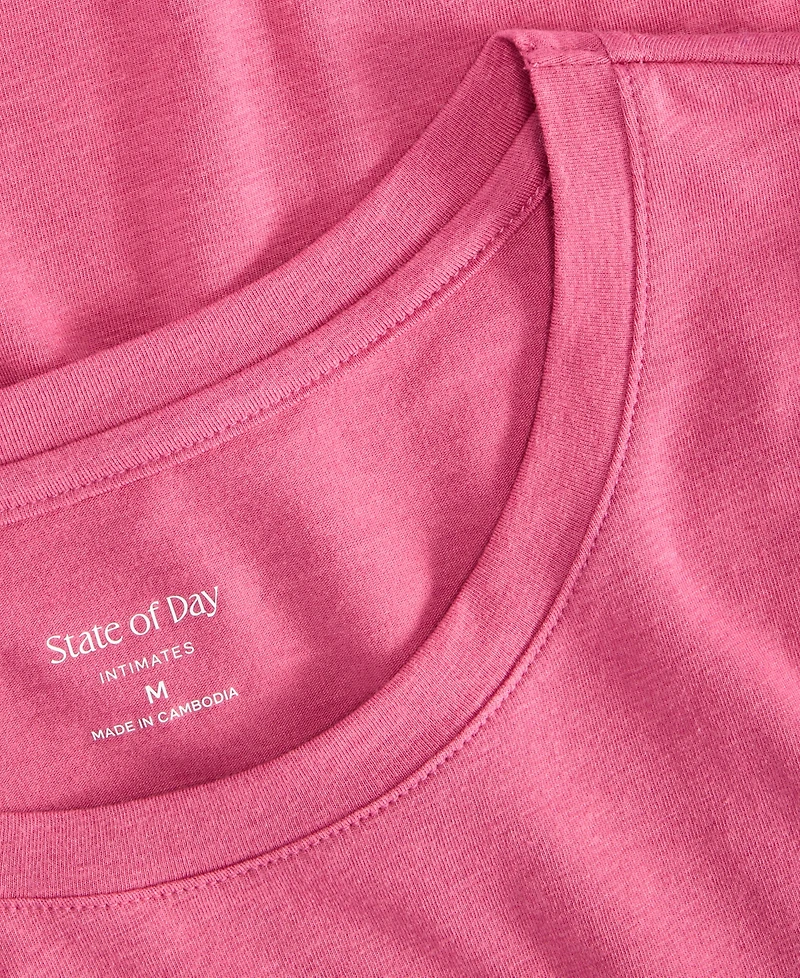 State of Day Women's Cotton Blend Short-Sleeve Sleep Tee Xs-3X