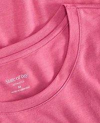 State of Day Women's Cotton Blend Short-Sleeve Sleep Tee Xs-3X