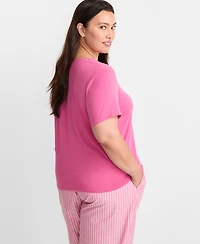 State of Day Women's Cotton Blend Short-Sleeve Sleep Tee Xs-3X