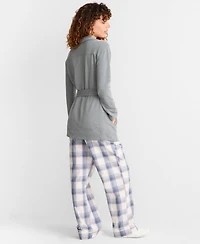 State of Day Women's Brushed-Back Terry Robe, Macy's Exclusive