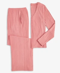 State of Day Women's Soft Rib-Knit Pajama Set, Xs-3X, Macy's Exclusive