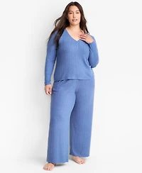 State of Day Women's Soft Rib-Knit Pajama Set, Xs-3X, Macy's Exclusive