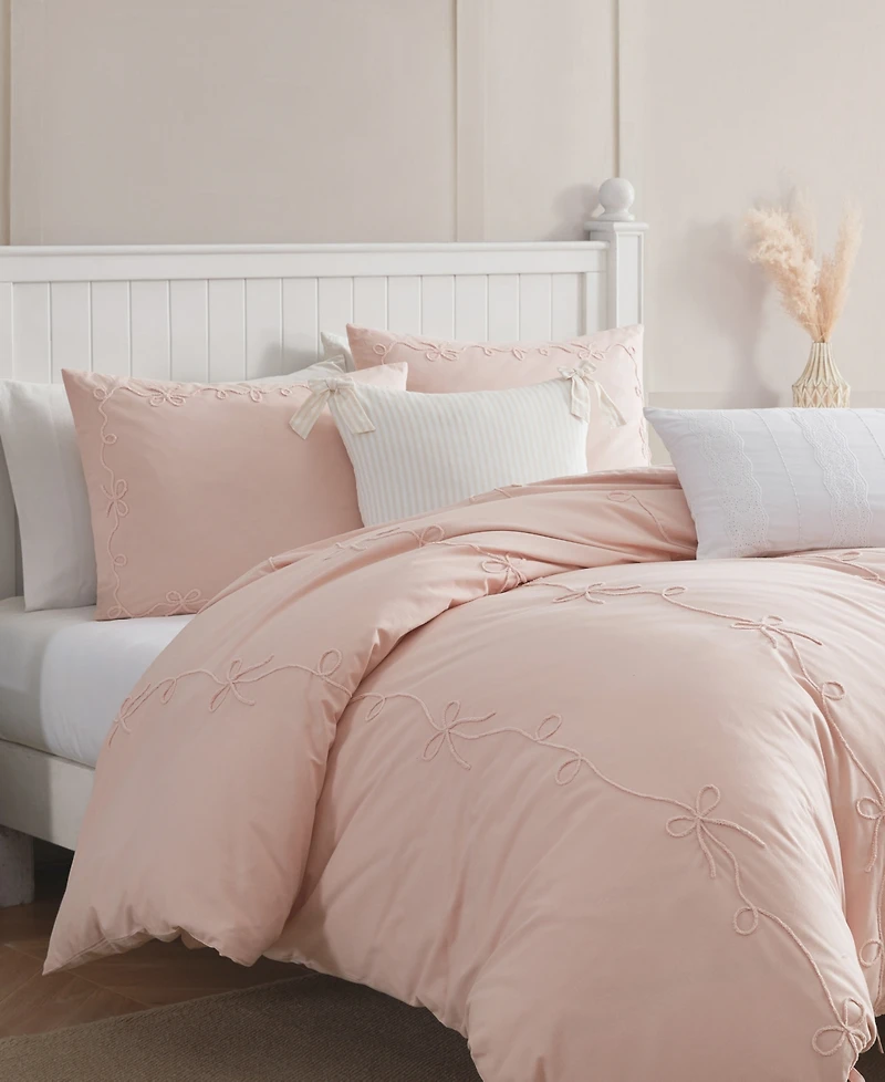Peri Home Sasha Bows Embroidered -Pc. Comforter Set
