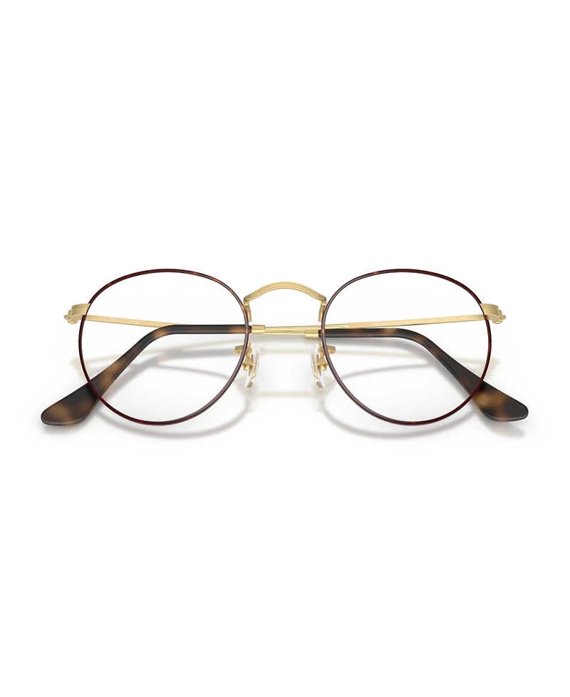Ray-Ban Unisex Round Metal Optics Eyeglasses, RB3447V