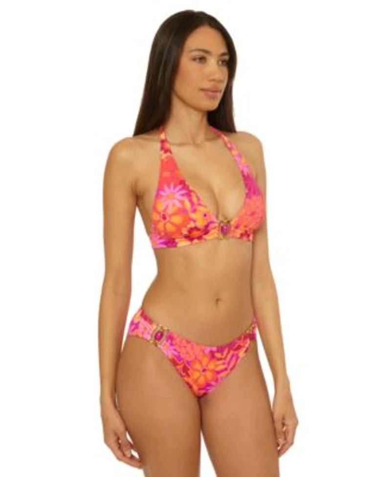 Becca Womens Copacabana Halter Bikini Top Hipster Bottoms