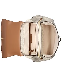 Michael Kors Quinn Medium Signature Logo Flap Backpack