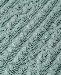 Battilo Lifestyle Cable Knit Chenille Throw, 51" x 67"