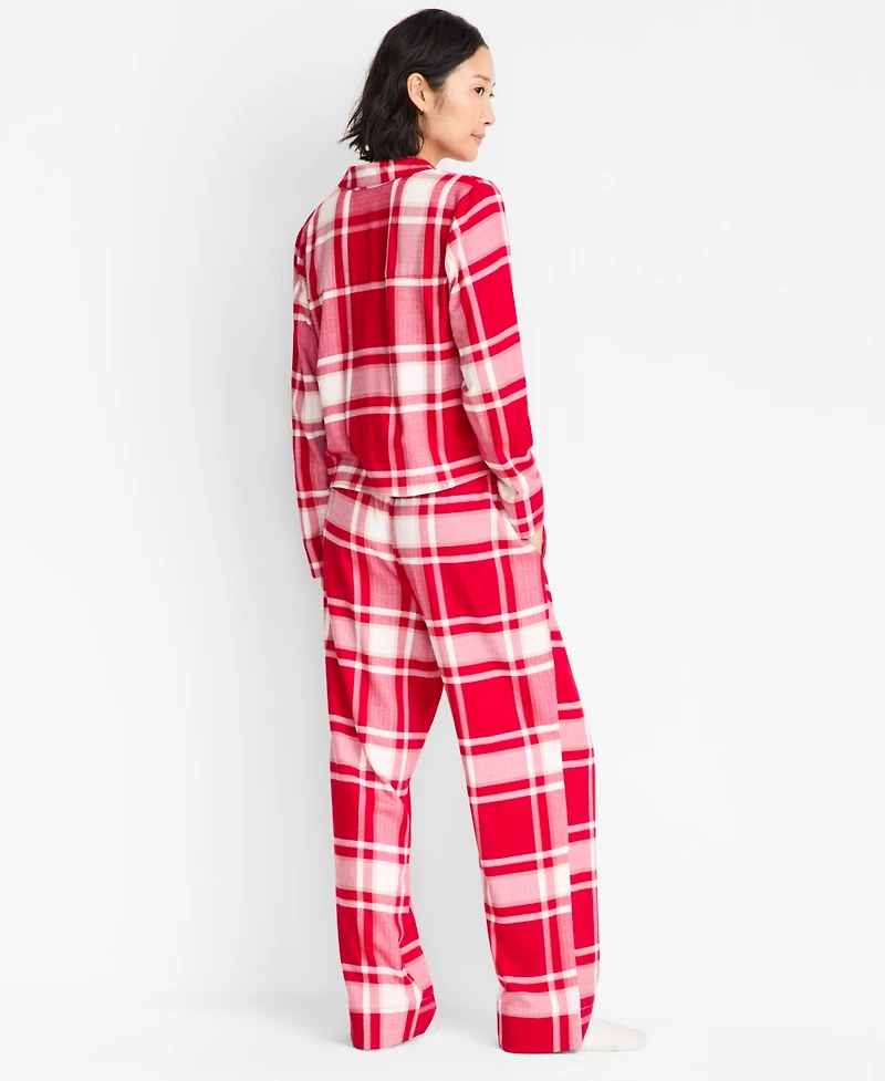 State of Day Women's Flannel Pajama Set, Macy's Exclusive