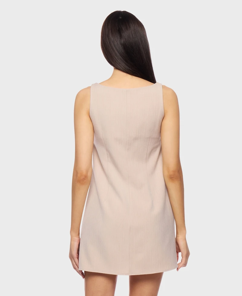 Juniors' Sleeveless Shift Dress