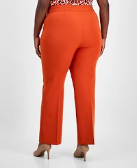 Tahari Asl Plus Mid-Rise Bell-Bottom Pants