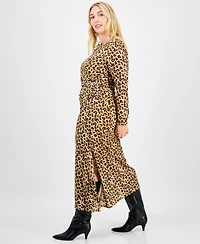 Bar Iii Trendy Plus Printed-Mesh Ruched Midi Dress, Macy's Exclusive