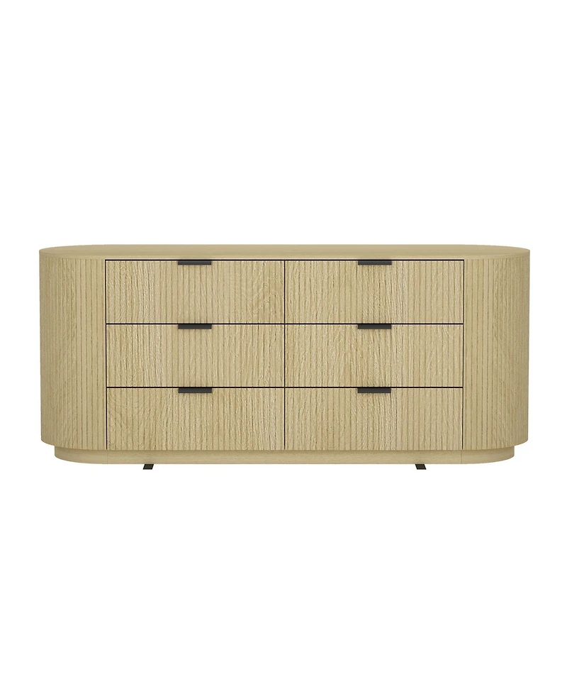 Manhattan Comfort Olivia 71.3" Modern 6-Drawer Double Dresser