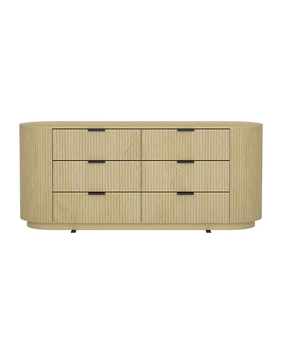 Manhattan Comfort Olivia 71.3" Modern 6-Drawer Double Dresser