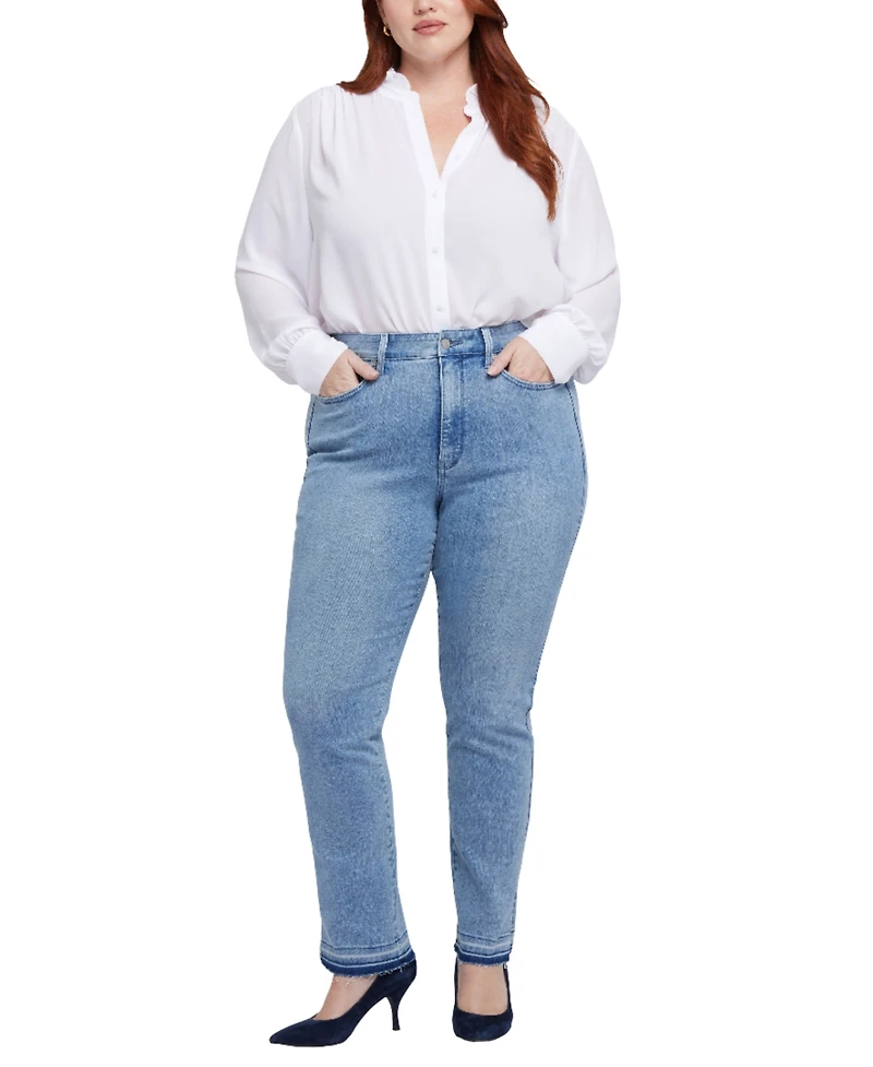 Nydj Plus Marilyn Straight Pull On Jeans