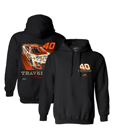 Jr Motorsports Official Team Apparel Men's Black Justin Allgaier Traveler Whiskey Car Pullover Hoodie Sweatshirt