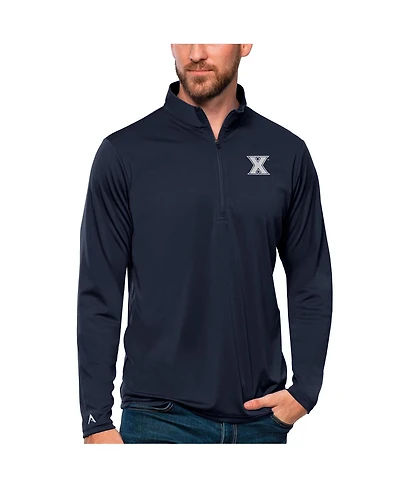 Antigua Men's Navy Xavier Musketeers Tribute Quarter-Zip Sweatshirt