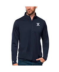Antigua Men's Navy Xavier Musketeers Tribute Quarter-Zip Sweatshirt