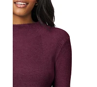 Melissa Paige Women's Mock-Neck Rib-Knit Sweater