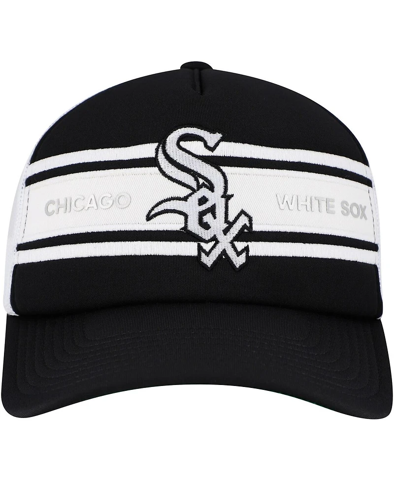 Mitchell & Ness Men's Black Chicago White Sox Sideline Trucker Adjustable Hat