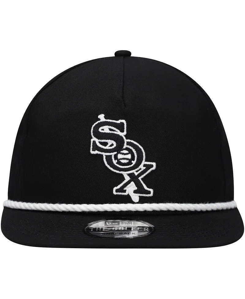 New Era Men's Black Chicago White Sox Golfer Snapback Hat
